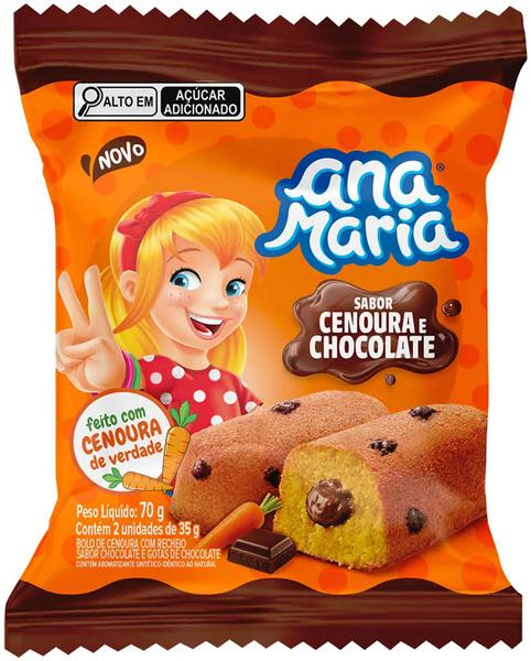 BOLO ANA MARIA CENOURA COM CHOCOLATE 70G