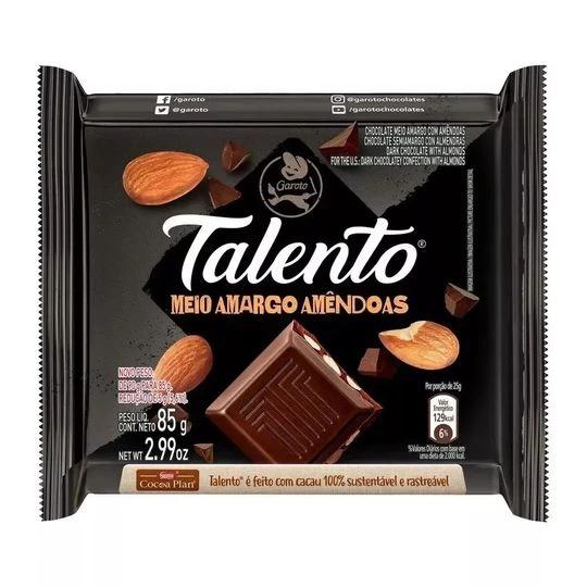 CHOC TAB TALENTO AMENDOAS 85G