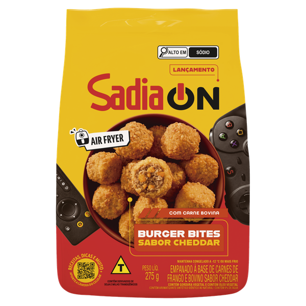 EMP MISTO BURGER BITES SABOR CHEDDAR SADIA ON 275G