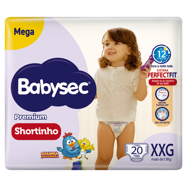 FRALDA BABYSEC SHORTINHO MEGA XXG C/28