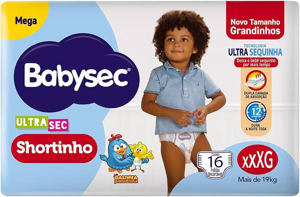 FRALDA BABYSEC ULTRASEC MEGA SHORTINHO XXXG C/16