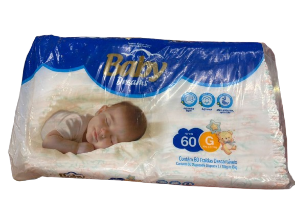 FRALDA DES BABY DREAMS HIPER G 60UN