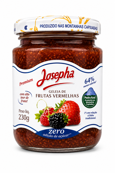 GELEIA ZERO FRUTAS VERMELHAS JOSEPHA 250G