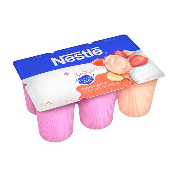 IOGURTE MORANGO + VITAMINA DE FRUTAS NESTLÉ BD 510