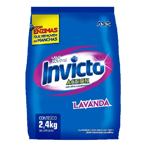 LAVA ROUPAS EM PO INVICTO LAVANDA 2400KG 