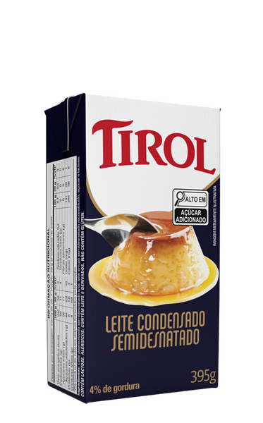 LEITE CONDENSADO SEMIDESNATADO TIROL 395G