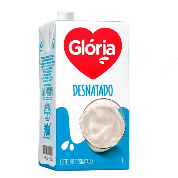 LEITE UHT GLORIA DESNATADO C/ TAMPA 1L