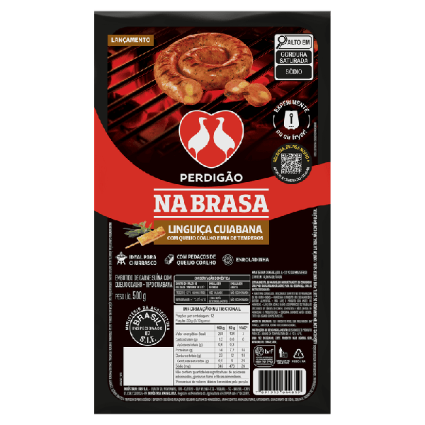 LINGUICA CUIABANA PERDIGAO NA BRASA 500G