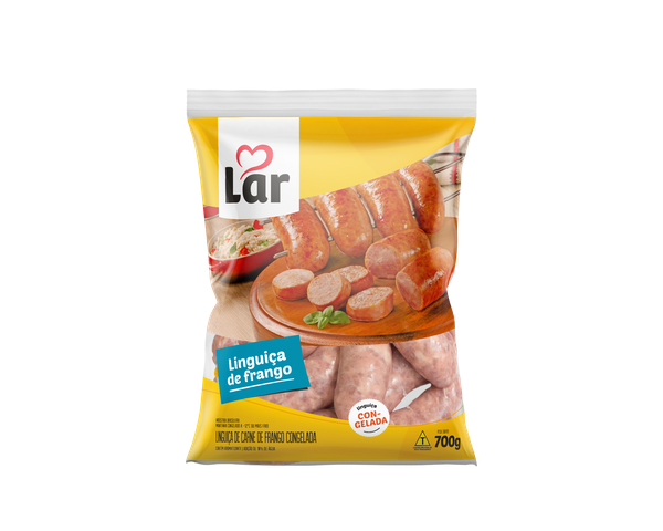LINGUICA DE FRANGO CONGELADA LAR  700G