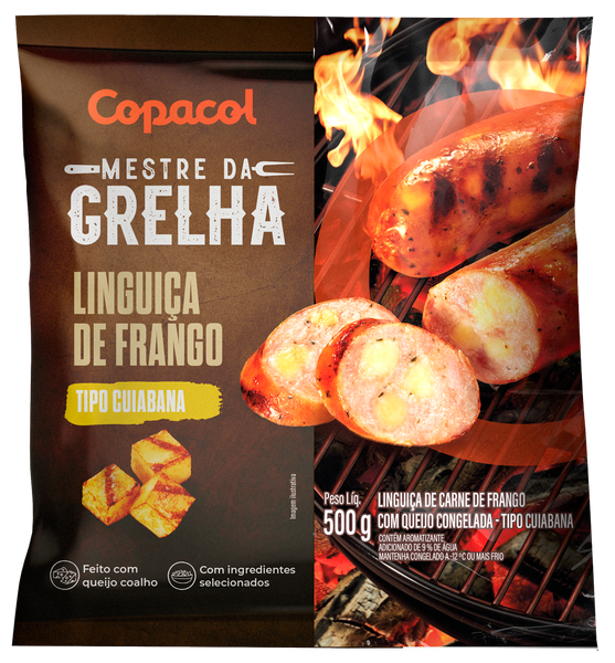 LINGUIÇA DE FRANGO TIPO CUIABANA COPACOL 500G 