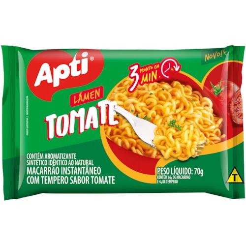 MACARRAO INSTANTANEO APTI TOMATE 70G