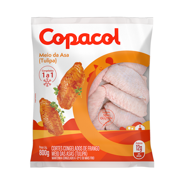 MEIO DAS ASAS CONGELADA IQF COPACOL 800GR