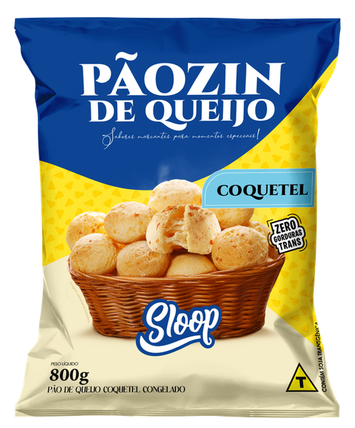 PAO DE QUEIJO COQUETEL CONGELADO 800G