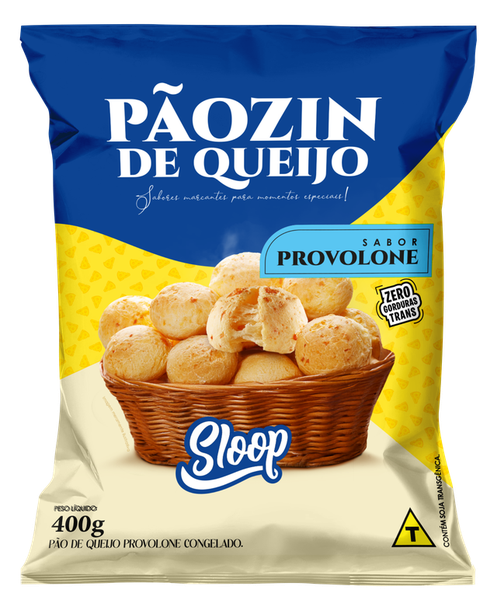 PAO DE QUEIJO PROVOLONE CONGELADO SLOOP 400G