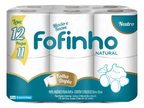 PAPEL HIG FOFINHO NATURAL F.DUPLA NEUTRO C/12