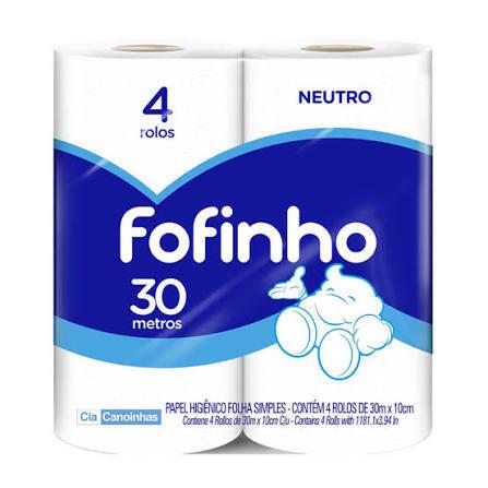 PAPEL HIGIÊNICO FOFINHO FS C/4 NEUTRO