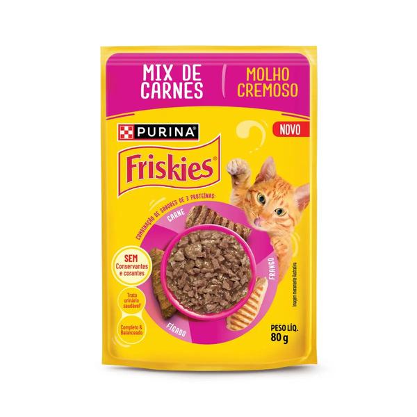 RACAO FRISKIES MIX DE CARNES 80G