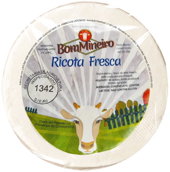 RICOTA FRESCA BOM MINEIRO KG