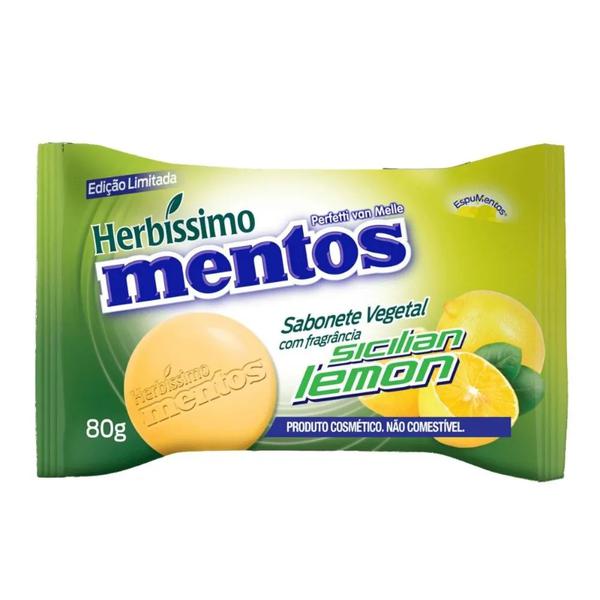 SABONETE VEGETAL HERBISSIMO MENTOS SICILIAN LEMON 80G