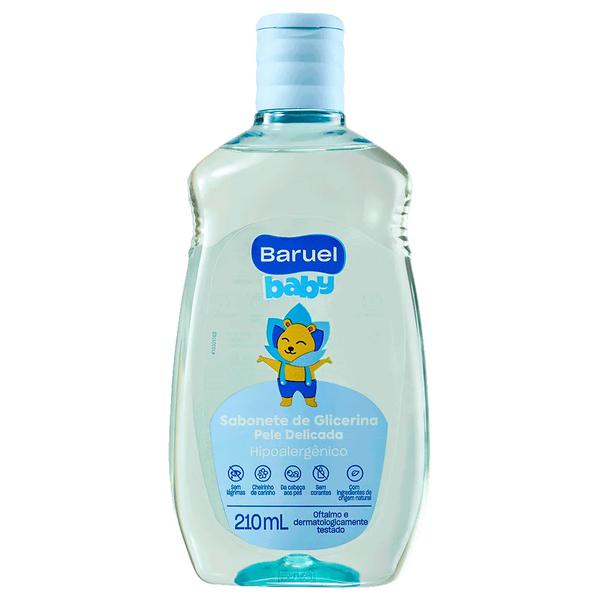 SABONETE LIQ GLICERINA PELE DELICADA BARUEL BABY 210ML