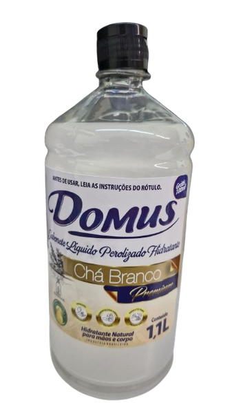 SABONETE LIQ. PEROLIZADO CHA BRANCO DOMUS 1,1 L