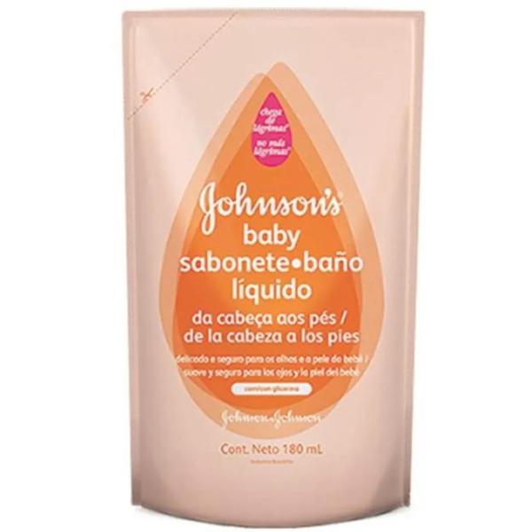 SABONETE LIQUIDO J&J BABY CABECA/PES REFIL 180ML