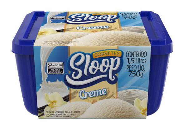 SORVETE SLOOP CREME 1,5L