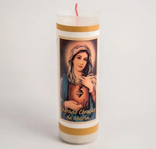 VELA VOTIVA SAGRADO CORACAO DE MARIA UN 245G    
