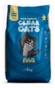 AREIA HIGIENICA CLEAR CATS FINO 4KG