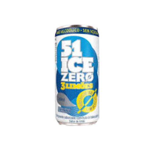 CACHACA 51 ICE ZERO 3 LIMOES LT 269ML