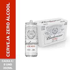 CERVEJA BUDWEISER ZERO LATA SLEEK 350ML PCT C/8