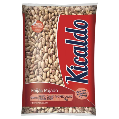 FEIJAO KICALDO RAJADO TIPO 1 1KG