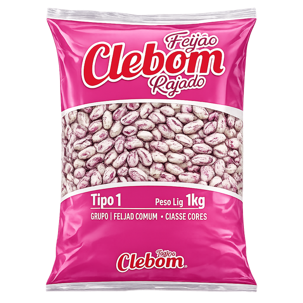 FEIJAO RAJADO CLEBOM TP1 1KG