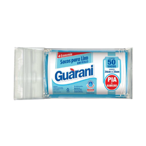 SACO PARA LIXO GUARANI ROLO 8L C/50 UNID