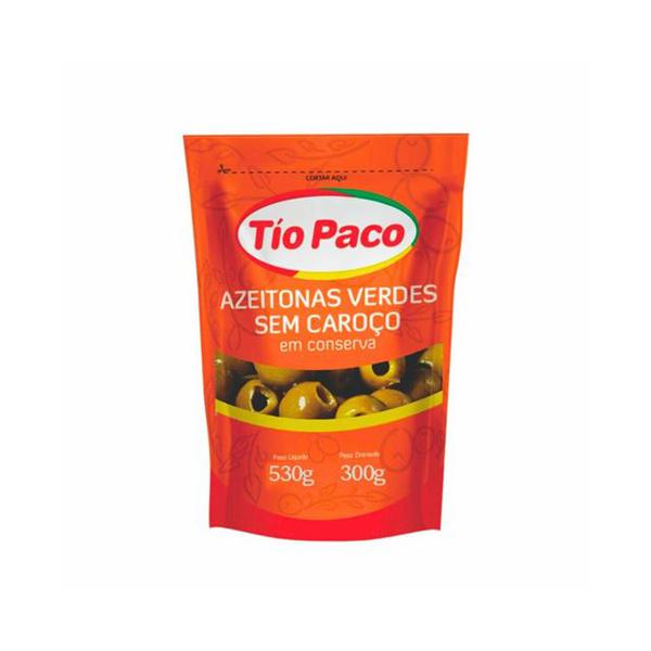 AZEITONA VERDE SACHE S/CAROCO TIO PACO 300G