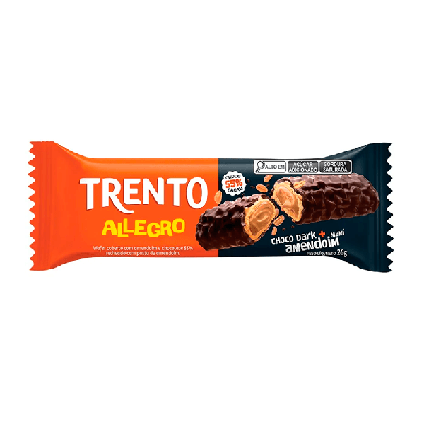 CHOCOLATE TRENTO DARK AMENDOIM 26G