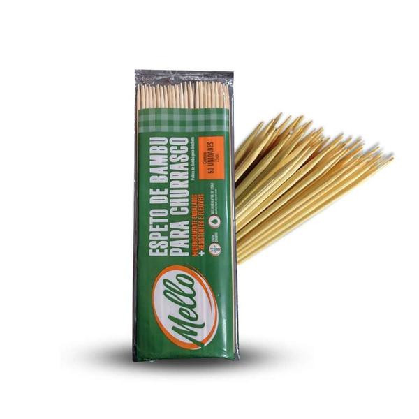 ESPETO PARA CHURRASCO MELLO 50UN 25CM