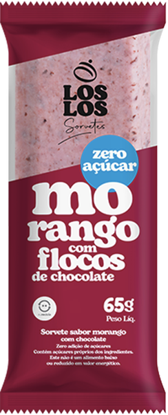 PICOLE LOS LOS MORANGO C/CHOCOLATE ZERO 65G
