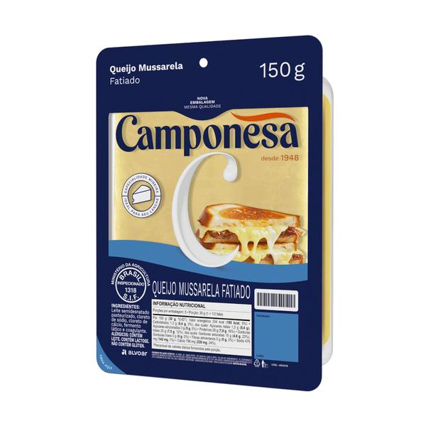 QUEIJO MUSSARELA FATIADA CAMPONESA 150G