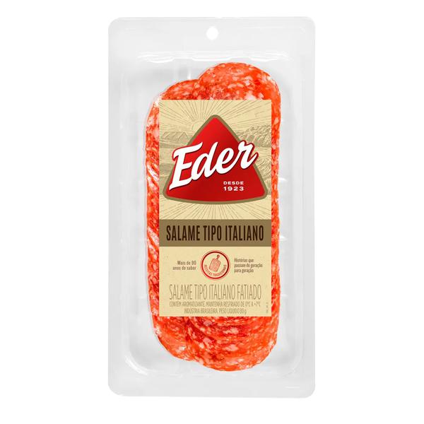 SALAME ITALIANO FATIADO EDER 80G