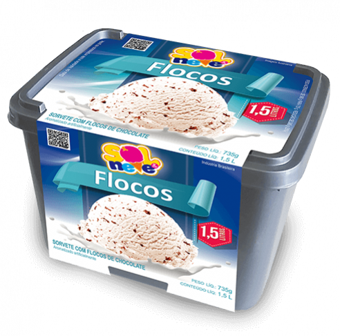 SORVETE FLOCOS SOL NEV 1,5L