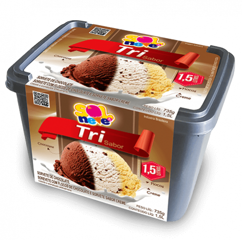 SORVETE TRI SABOR SOL NEV 1,5L