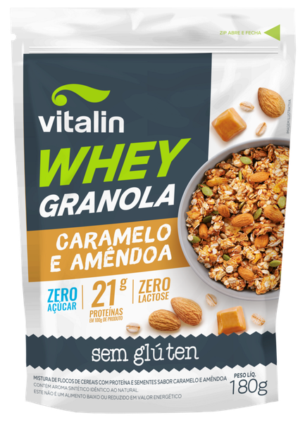 WHEY GRANOLA  CARAM/ AMENDOA VITALIN 180GR