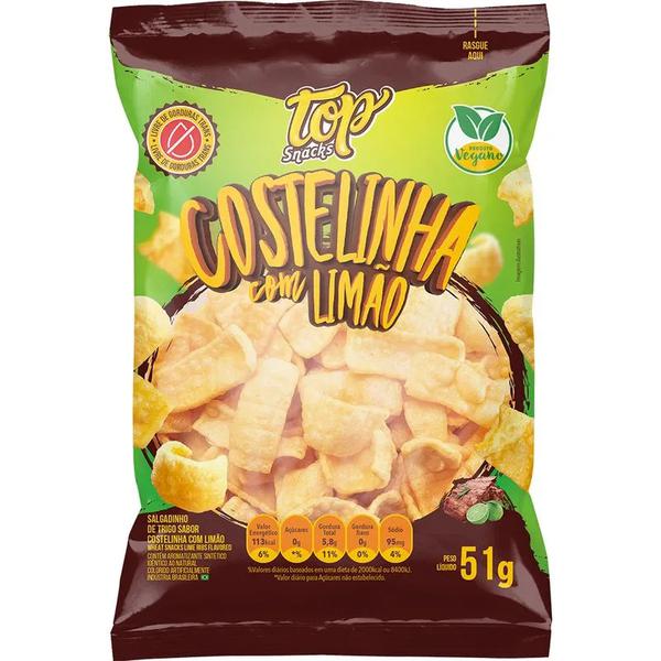 SALGADINHO TOP SNACKS COSTELINHA C/LIMAO 25G UND