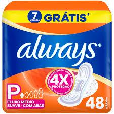 Absorvente Always Básico C/48 Suave Lv+ Pg- C/Abas