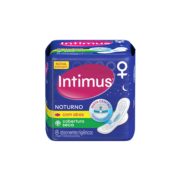 Absorvente Intimus Noturno C/8 Seca Com abas