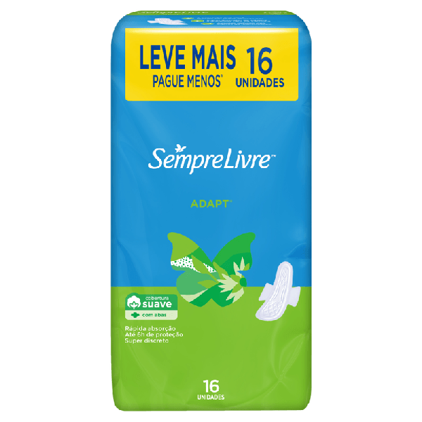 Absorvente SEMPRE LIVRE ADAPT Suave c/16 ABAS