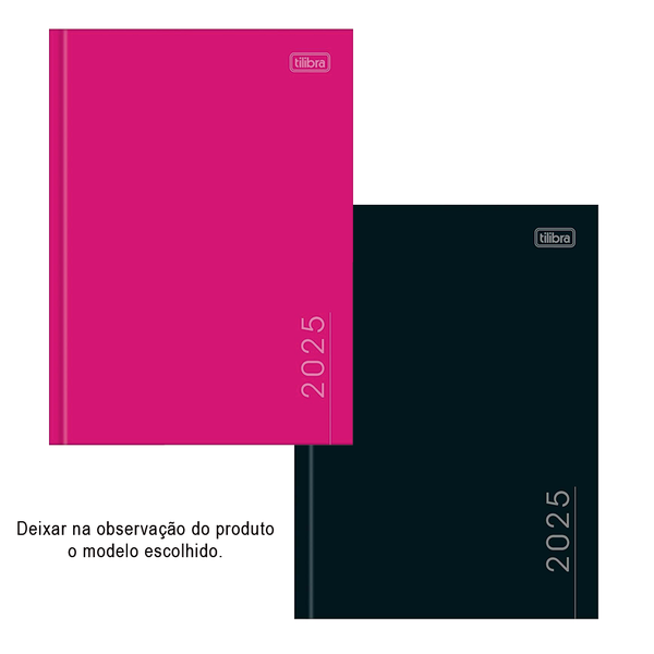 Agenda Pepper Cost M4 Tilibra preta e rosa