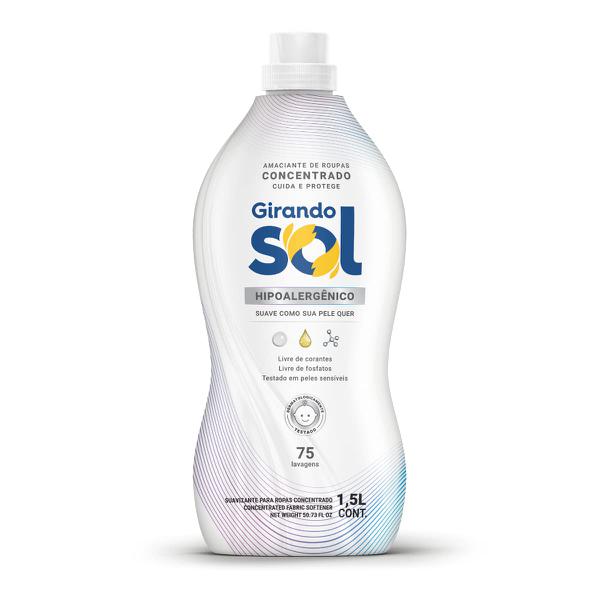 Amaciante Concentrado Girando Sol 1,5L Hipoalergênico