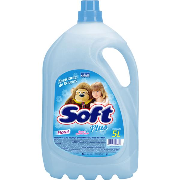 Amaciante Soft Plus 5L Azul Floral